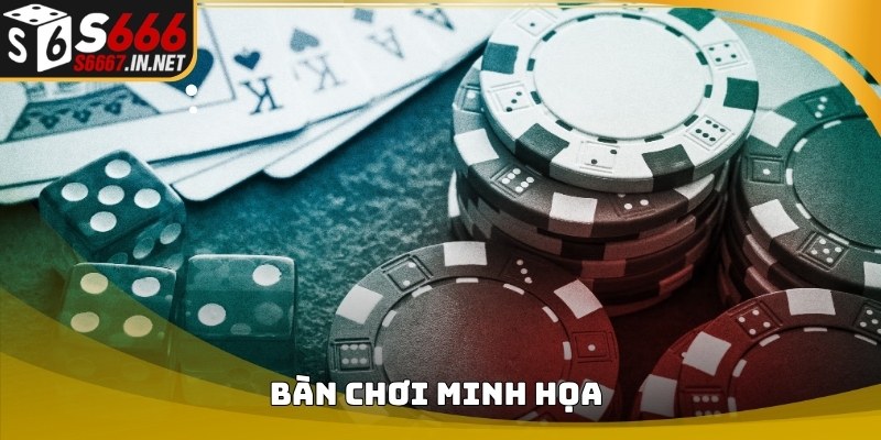 Bàn chơi minh họa trong nội dung Hướng dẫn chơi poker Bàn chơi minh họa trong nội dung Hướng dẫn chơi poker