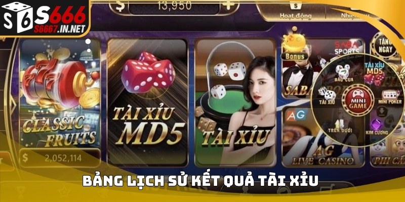 Bảng lịch sử kết quả minh họa Bí kíp bắt cầu tài xỉu Bảng lịch sử kết quả minh họa Bí kíp bắt cầu tài xỉu